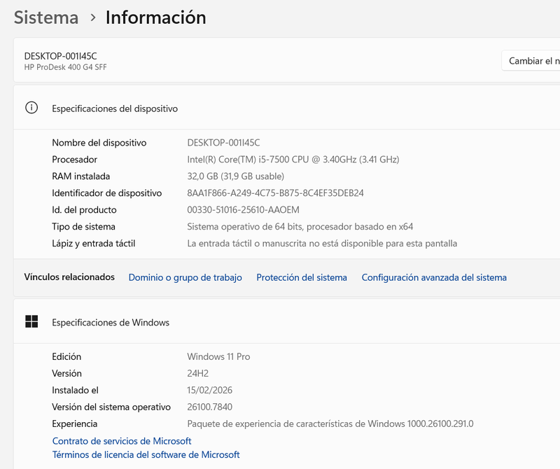 HP ProDesk SFF i5 | 32GB RAM | RX 550 afbeelding 8