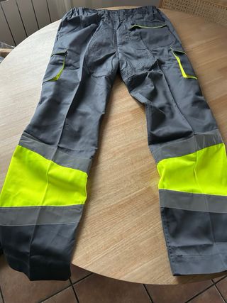 Pantalón Hombre Gris/Amarillo