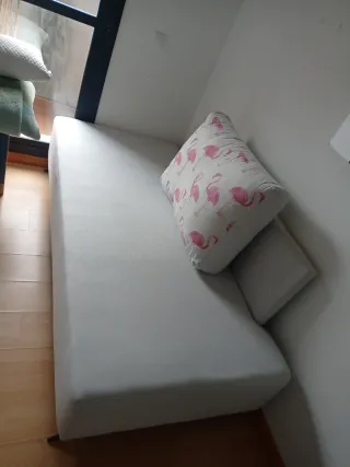 Sofá Cama algodón gris