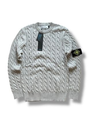 Jersey Stone Island Gris Trenzado
