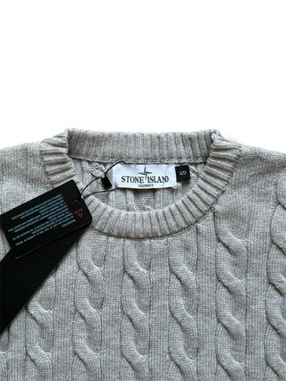 Jersey Stone Island Gris Trenzado