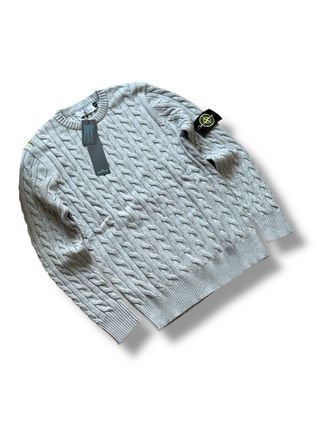 Jersey Stone Island Gris Trenzado