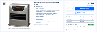 Estufa Zibro Toyotomi LC-135