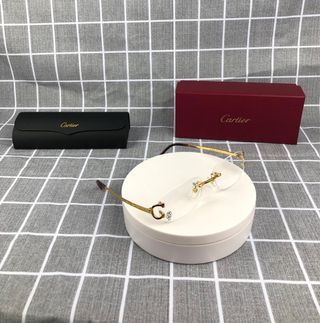 Gafas Cartier Gold C Decor Rimless Originales