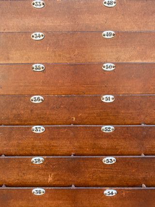 Paneles Fichaje Taller Madera Antiguo