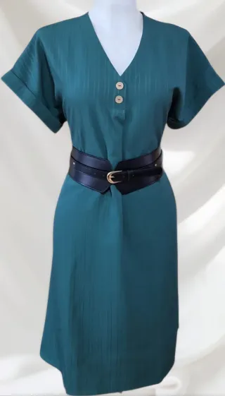 Vestido Verano Cuello V Manga Corta