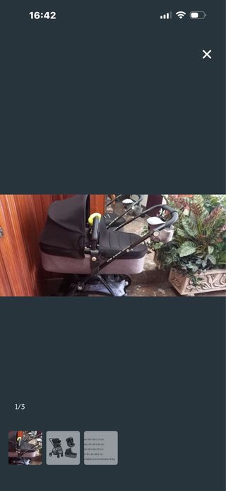 Cochecito Bee Cool + Capazo + Silla Grupo 0