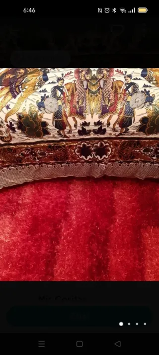 Colcha antigua de sedina multicolor cama 135cm