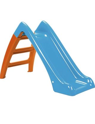 Tobogán infantil azul y naranja