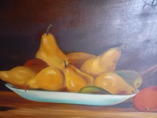 Cuadro bodegón pintado a mano