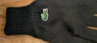 Guantes Lacoste Originales Gris oscuro y Verde