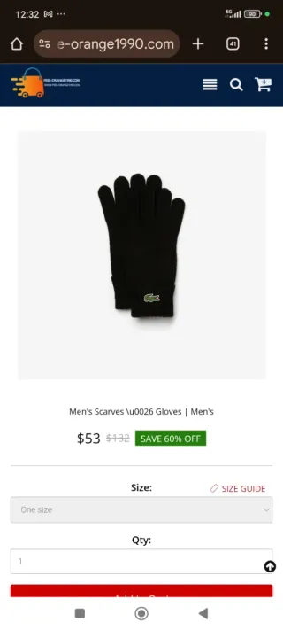 Guantes Lacoste Originales Gris oscuro y Verde