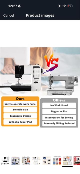 Mini máquina de coser eléctrica, máquina de coser