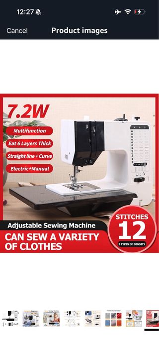 Mini máquina de coser eléctrica, máquina de coser