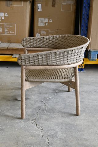 Poltrona Arinella in legno e midollino