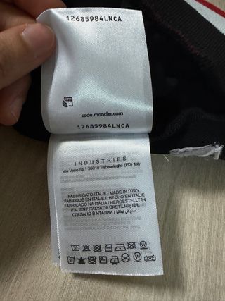 Completo Moncler Uomo Nero Rosso 100% cotone