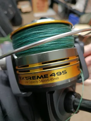 Combo pesca black cat carretes+caña+plantadores