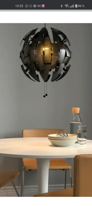 Lámpara Techo Ikea PS 2014 Negra