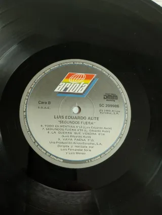 Vinilo Luis Eduardo Aute - Segundos Fuera