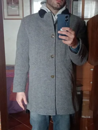 Cappotto lana grigio Abitale