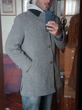 Cappotto lana grigio Abitale