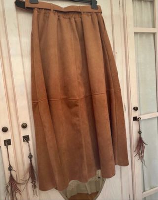 Falda campera marrón