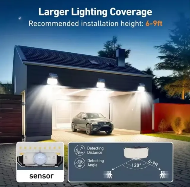 Foco Solar LED con Sensor y Mando
