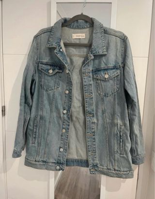 Cazadora vaquera oversize Mango azul