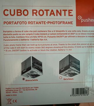 Cubo Rotante Portafoto Pusher