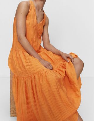 Vestido largo naranja