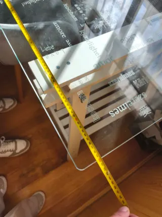 Mesa escritorio 1.5 cm x 89 cm Cristal y madera.