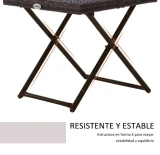 Mesa Auxiliar Plegable Ratán