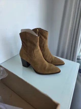 Botas ADRI piel Mango marrones talla 40