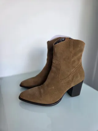 Botas ADRI piel Mango marrones talla 40