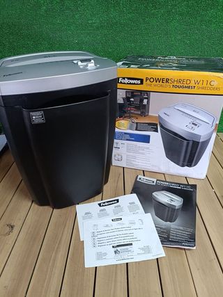 Fellowes W-11C - Destructora trituradora de papel, corte en partículas hasta 11 hojas
