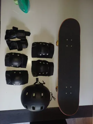 Set de protección y patineta
