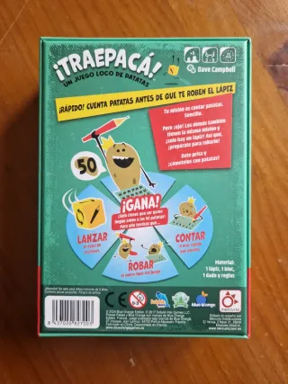 Juego de mesa ¡Traepacá! Un juego loco de patatas