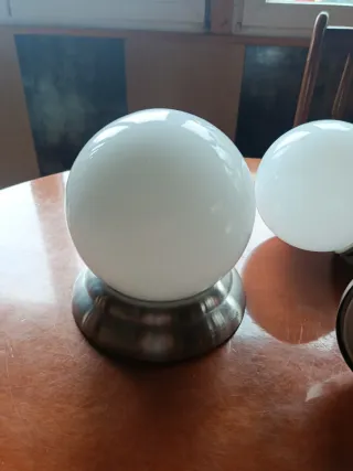 Lámparas de cristal y metal plateado