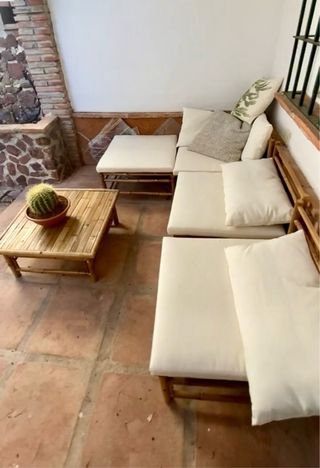 Conjunto Terraza Bambú vidaXL