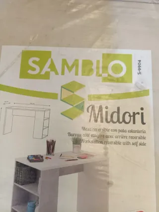 Midori Escritorio con estantería Reversible 100 cm