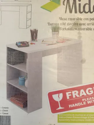 Midori Escritorio con estantería Reversible 100 cm