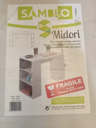Midori Escritorio con estantería Reversible 100 cm