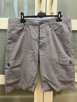 Bermudas Studio Classics Rayas jaspeado marino y b