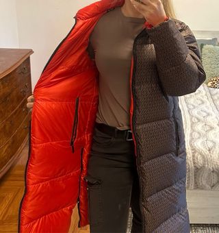 Giacca lunga Michael Kors marrone/arancione