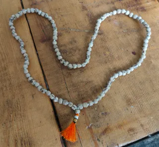 Collana Mala Tibet legno Tulsi