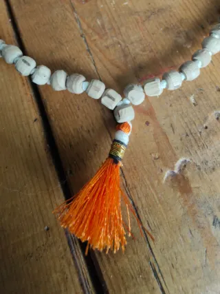 Collana Mala Tibet legno Tulsi
