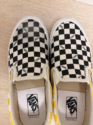 Vans Slip On Checkerboard Amarillo Negro