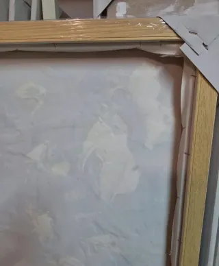 Set di 2 quadri astratti multicolore