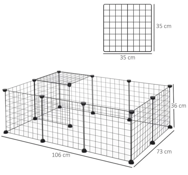 Parque metálico para animales pequeños