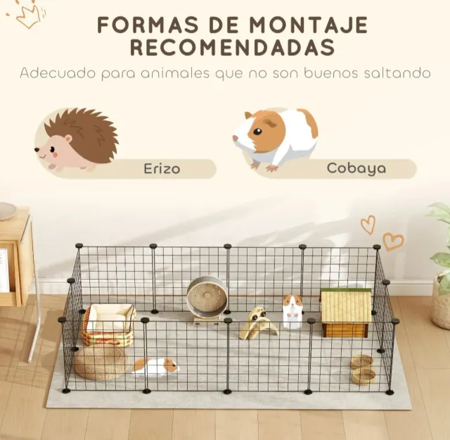 Parque metálico para animales pequeños